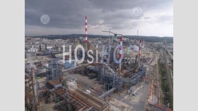 Lavera Petrochemical Site, Petroineos Refinery, Subsidiary Of Total And Ineos, Martigues, Bouches-Du-Rhone, France - Aerial Photography