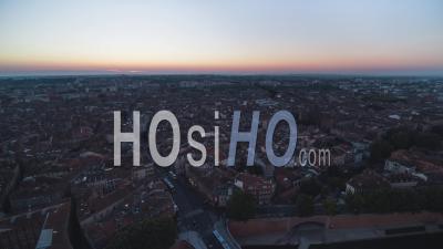 Day, Establishing Aerial View Shot Of Toulouse Fr, Haute-Garonne, France - Video Drone Footage
