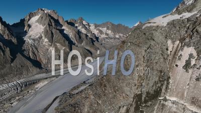 Glacier Of Argentiere - Video Drone Footage