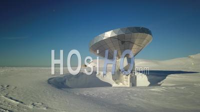 Pic De Bure Space Radio Telescop - Video Drone Footage