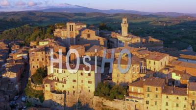 Italy, Tuscany, Siena Province, Montepulciano - Video Drone Footage