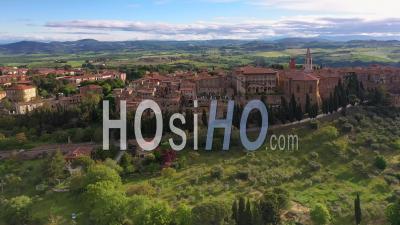 Italy, Tuscany, Val D'orcia, Siena Province, Pienza - Video Drone Footage