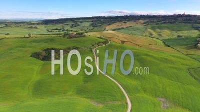 Italy, Tuscany, Val D'orcia, Siena Province, Pienza - Video Drone Footage