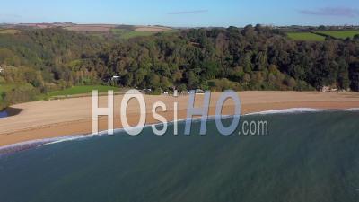 Vue Aérienne Sur Blackpool Sands, Près De Dartmouth, Devon, Angleterre, Royaume-Uni - Vidéo Par Drone