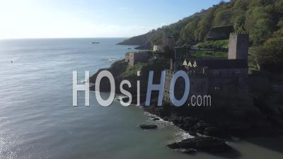 Dartmouth Castle, River Dart, Dartmouth, Devon, England - Video Drone Footage