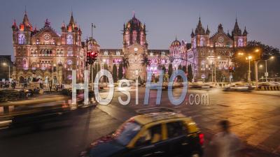 India, Mumbai, Maharashtra, Chhatrapati Terminus Railway Station, Victoria Terminus