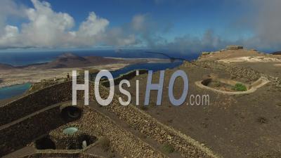 Isla Graciosa Vue Par Drone Depuis Mirador Del Sol, Lanzarote