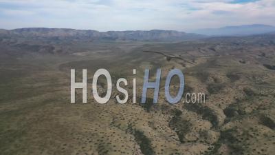 Aerial Over The Carrizo Plain National Monument In San Luis Obispo County, California, A Barren Desert Plain - Video Drone Footage