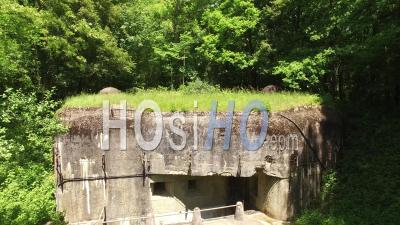 Fermont Fort On Maginot Line - Video Drone Footage Men Entrance