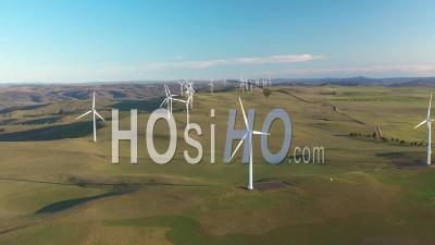 2020 - An Excellent Aerial View Of The Boco Rock Wind Farm In New South Wales, Australia - Video Drone Footage