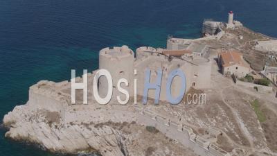 Frioul Island Archipelago, If Castle Situated In The Mediterranean Sea About A Mile Offshore In The Bay Of Marseille, Bouches-Du-Rhone, France - Video Drone Footage
