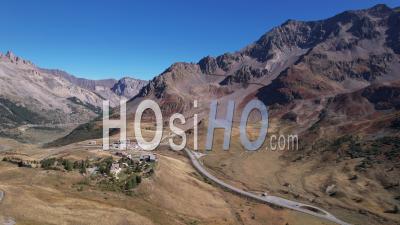 Col Du Lautaret In Autumn Color, Hautes-Alpes, France, Viewed From Drone
