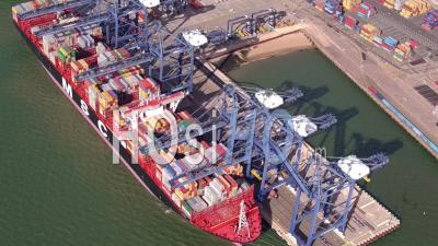 Port Of Felixstowe, Seen From A Helicopter