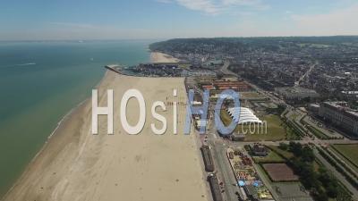 Deauville Front De Mer Et Plage - Video Drone Footage