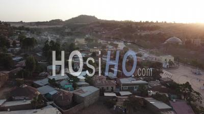Ethiopie-Axoum Champ De Stele Sunset - Video Drone Footage