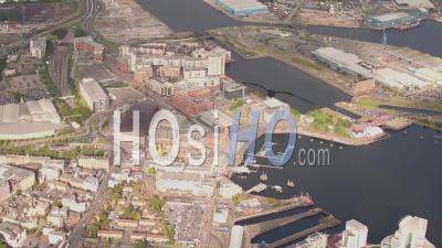 Cardiff, Wales, Seen From Helicopter