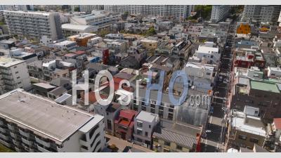Residential Area In Tokyo, Japan - Video Drone Footage