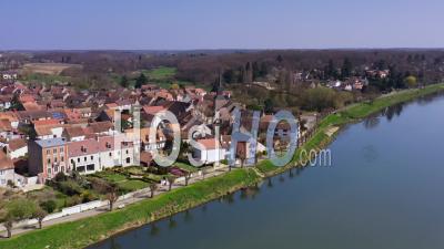 Ousson-Sur-Loire, Loiret, France - Drone Point Of View