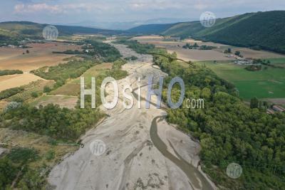 River L'asse In Summer, Near Saint-Pancrace, France - Aerial Photography