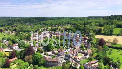 Lyons-La-Foret, Labelled The Most Beautiful Villages Of France, Eure, France - Drone Point Of View