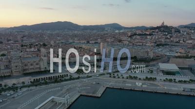 Marseille, Euromediterranean Area, Grand Port Maritime, Fort Saint Jean Classified As A Historical Monument, The Old Port, Palais Du Pharo And Anse Du Pharo, Bouches-Du-Rhone, France - Video Drone Footage