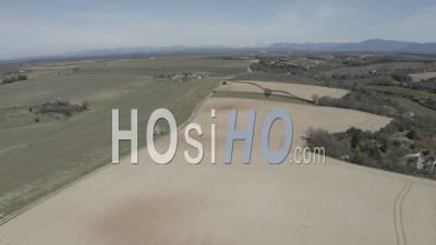 Agricultural Landscape, Verdon Regional Nature Park, Valensole Plateau, Alpes-De-Haute-Provence, France - Video Drone Footage