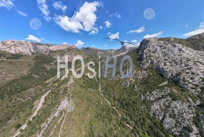 Sainte-Baume Mountain, Var, France - Aerial Photography