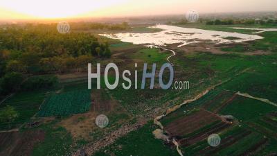 Plantations Pres Du Barrage De Ouagadougou, Photo Drone