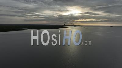 Flight Around Mont Saint Michel - Video Drone Footage