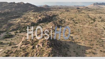 Namibgrens Campsite, Camping Between Large Granite Boulders, Namibia - Video Drone Footage