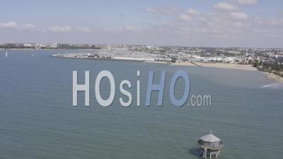 Drone View Of La Rochelle, Pointe Des Minimes, Port Des Minimes, Lighthouse At The End Of The World