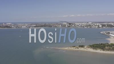 Drone View Of La Rochelle, Pointe Des Minimes, Port Des Minimes
