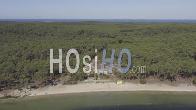 Drone View Of Carcans Maubuisson, Domaine De Bombannes, The Beach