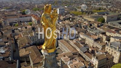 Aerial View, Bordeaux, Neighborhood Of The Town Hall And Cathedrale Saint-Andre - Photo Drone 