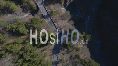 Topshot Plus De Montagne De Col Chemins Arravis Zone, Vidéo Drone