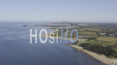 Drone View Of Locmariaquer, The Beach