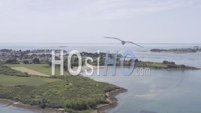 Drone View Of Arzon, Penbert Tip, Dael Beach, Monteno Tip, The Village