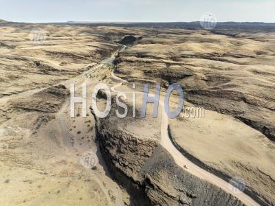 Gaub River Canyon Viewed By Drone From The C14 Road To Walvis Bay, Nearby Kuiseb Pass, Namibia