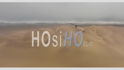 Sand Dunes Along The B2 Road Nearby Swakopmund, Namibia - Video Drone Footage