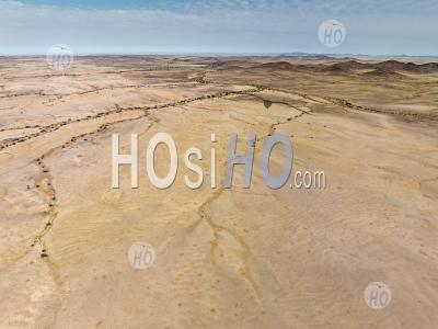 Desert Landscape Around The Brandberg Mountain, Nearby Uis City, Namibia - Aerial Photography