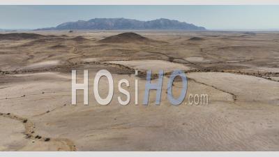 Desert Landscape Around The Brandberg Mountain, Nearby Uis City, Namibia - Video Drone Footage