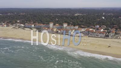 Drone View Of Soorts Hossegor, The Ocean, The Plage Sud, The Village