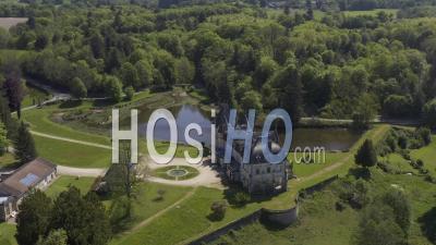 Drone View Of Chateau Rocher