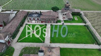 Bordeaux Vineyard, Smith-Haut-Lafitte Castle, Cru Classe De Graves En Rouge, Gironde, France - Video Drone Footage