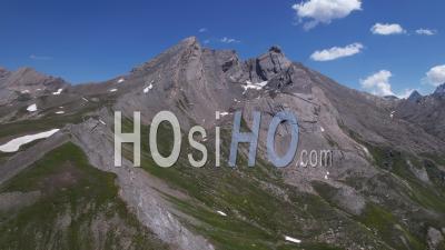 Mountain Pain De Sucre Near Agnel Pass Between The Queyras And The Italian Piemont - Video Drone Footage