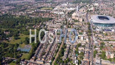 Tottenham, London Filmed By Helicopter