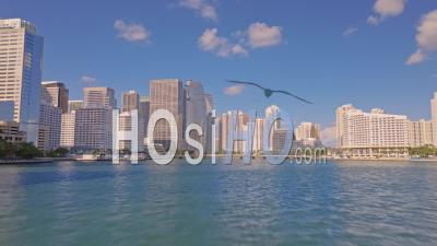 Downtown Brickell, Miami, Daytime - Video Drone Footage