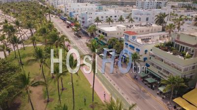 Sotuh Beach, Miami, Daytime - Video Drone Footage