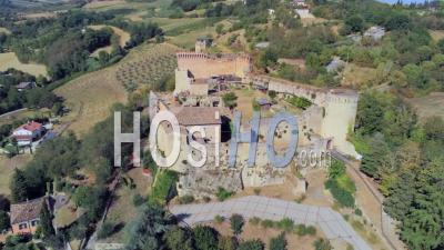 Castello Di Castrocaro (castrocaro Castle), Italy - Video Drone Footage