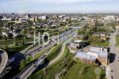 Interstate 94 à Détroit - Photographie Aérienne